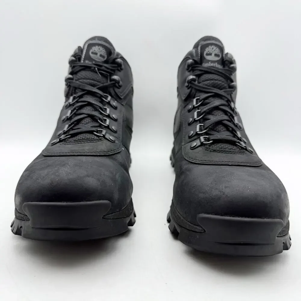 Timberland Mens Mt. Maddsen Mid Hiking Boots US 11 Black Leather Waterproof EUC